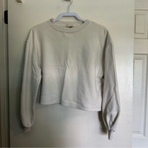 Crop Cream Crewneck